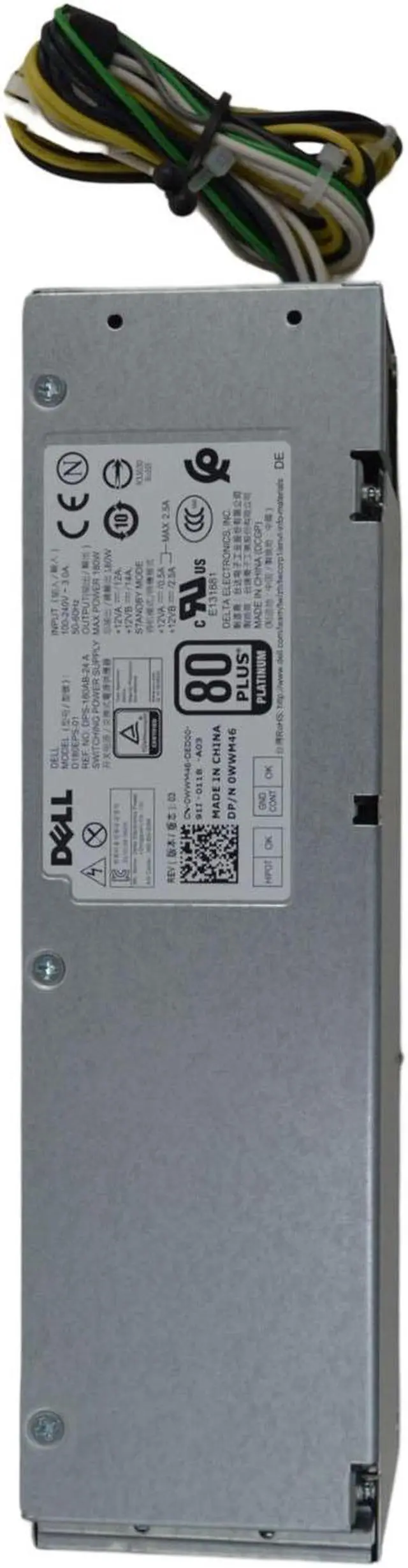 Alt view image 3 of 7 - Dell Optiplex 7050 SFF Small Form Factor 180 Watt Power Supply WWM46