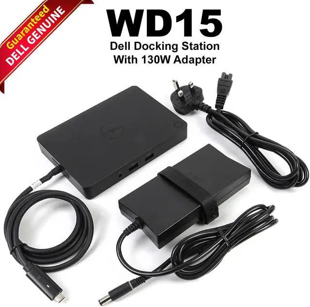 Main image of Dell WD15 Monitor Dock 4K with 130W Adapter, USB-C, (450-AFGM, 6GFRT)