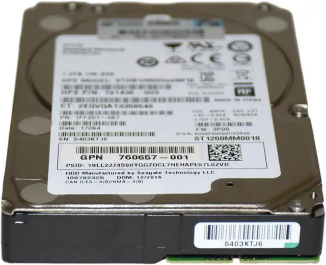 Alt view image 6 of 7 - HP STHB1200S5XEN010 1.2TB 10K SAS 6Gb/s 128MB Cache 2.5" HDD 1FF201-087