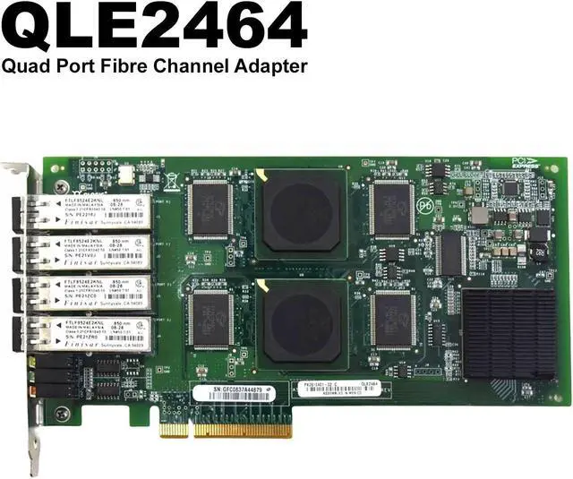 Alt view image 2 of 6 - QLogic QLE2464 Quad Port Fiber Channel PCIe Host Bus Adapter PX2610401-02 MVRHT