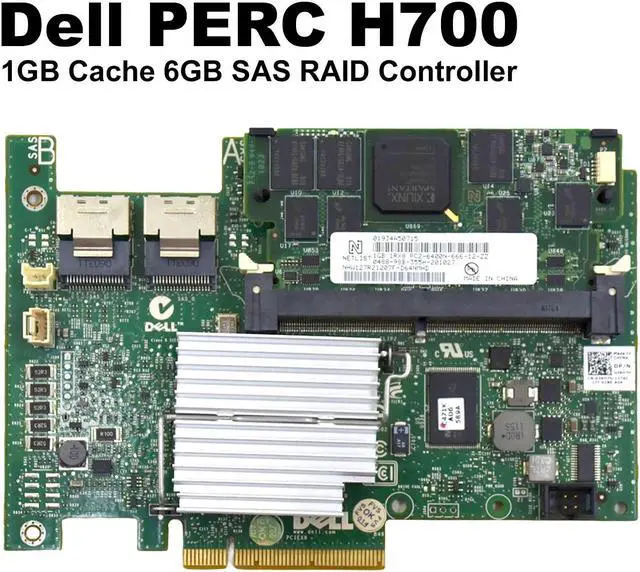 Alt view image 2 of 7 - Dell PERC H700 1GB Cache 6Gbps SAS RAID SATA Integrated Controller Card 39H7H