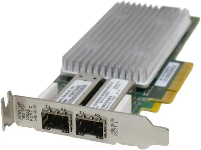Alt view image 6 of 7 - QLogic Dual-Port 16Gb Fibre Channel 10Gb FCoE Host Bus Adapter QLE8362-ORL