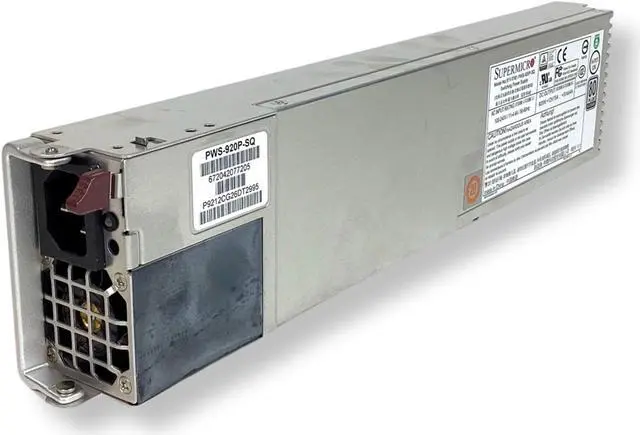 Alt view image 6 of 6 - Supermicro 920W Redundant 1U 80+ Platinum Switching Power Supply PWS-920P-SQ