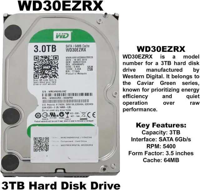 WD Green 3.0TB 内蔵型ハードディスクドライブ（Digital 3.0TB