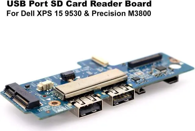 Alt view image 2 of 7 - Dell Precision M3800 XPS 15 9530 USB SD Card Reader Circuit Board 07DF4 LS-9941P