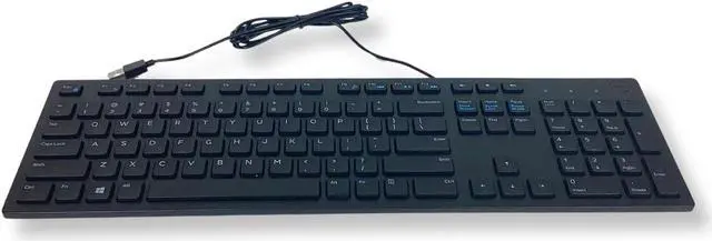 Alt view image 3 of 7 - Dell QWERTY USB Wired Keyboard Black KB216-BK-US RKR0N