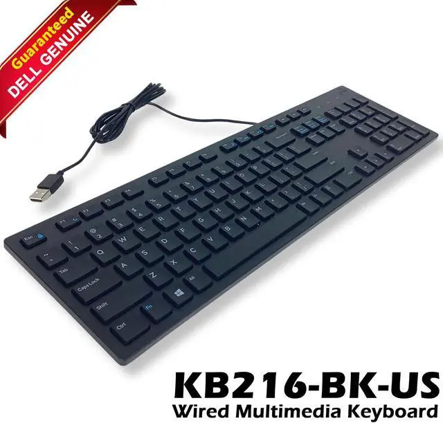 Main image of Dell QWERTY USB Wired Keyboard Black KB216-BK-US RKR0N