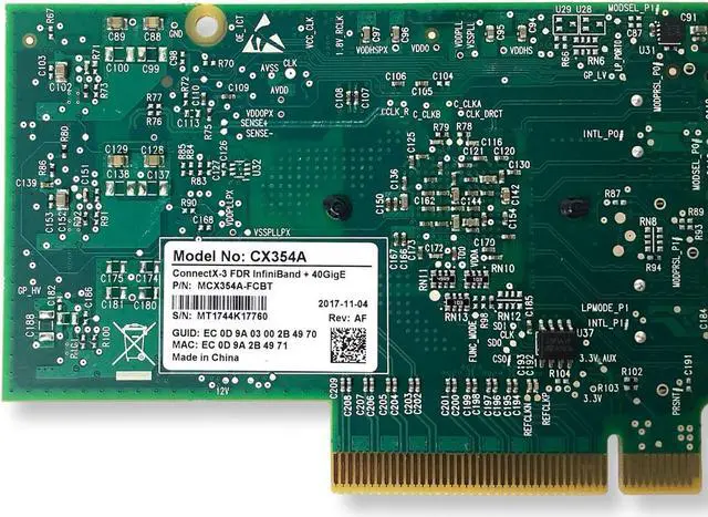 Alt view image 5 of 7 - Mellanox CX354A ConnectX-3 QDR QSFP+InfiniBand 40Gb Network Adapter 050-0050-02