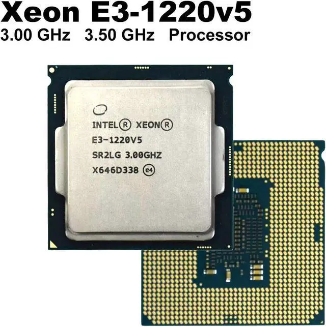 Alt view image 2 of 5 - Intel CPU Xeon E3-1220 v5 3.0GHz 8MB Cache Socket LGA1151 SR2LG W5G6G