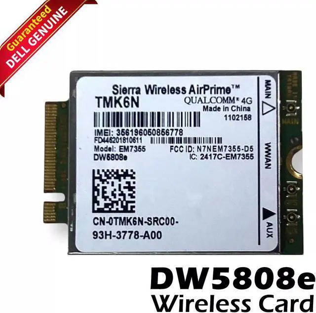 Alt view image 2 of 7 - Dell 4G LTE Sierra Wireless Airprime Qualcomm WiFi Card TMK6N 0TMK6N CN-0TMK6N
