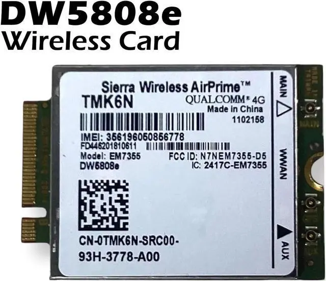 Alt view image 3 of 7 - Dell 4G LTE Sierra Wireless Airprime Qualcomm WiFi Card TMK6N 0TMK6N CN-0TMK6N