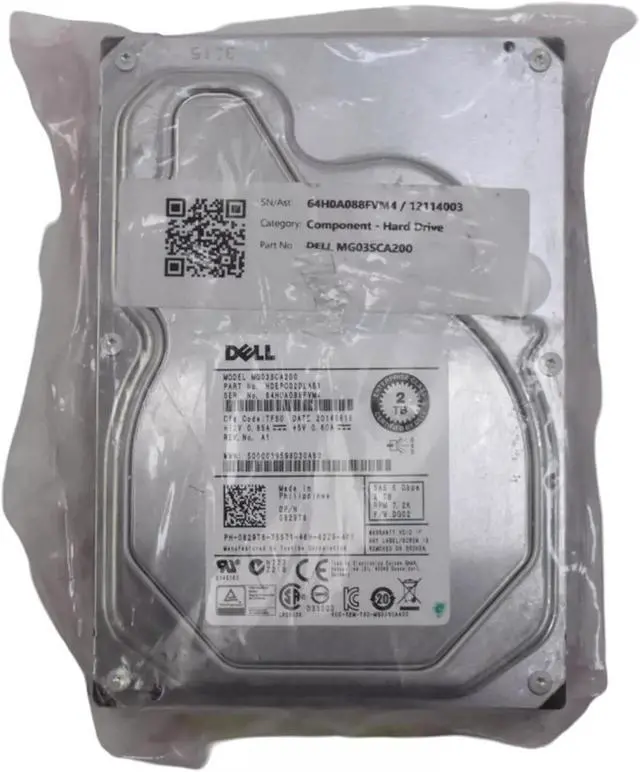 Alt view image 8 of 8 - Dell 829T8 2TB NL SAS 7.2K 6GBPS 3.5" Drive MG03SCA200 HDEPC02DLA51