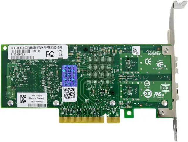 Alt view image 2 of 7 - Intel X520-DA2 10Gb Dual Port SFP+ Network Adapter High Profile 2BH2872
