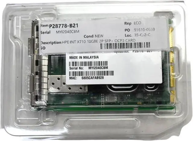 Alt view image 7 of 7 - HPE Broadcom 10Gb 2-port Ethernet BASE-T OCP3 Adapter Gen10 Plus V2 P10097-B21