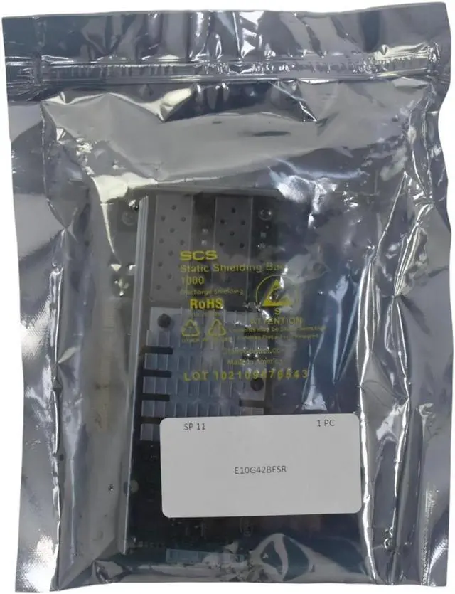 Alt view image 2 of 7 - Intel X520-SR2 E10G42BFSR 10Gbps Dual Port PCIe 10GBase-SR Server Adapter