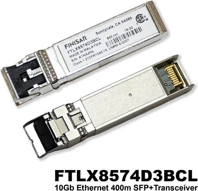 Alt view image 2 of 6 - Finisar Corporations FTLX8574D3BCL 10GBASE-SR 400m SFP+ 850nm DDM LC MMF Transceiver