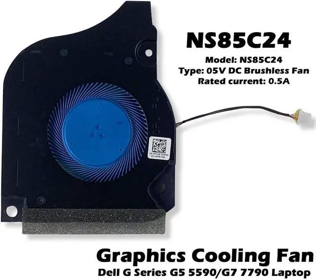 Alt view image 2 of 6 - Dell OEM G Series G5 5590 / G7 7790 Graphics Cooling Fan PG FTV1X