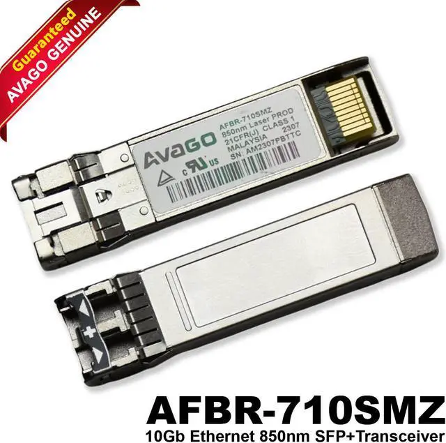 Main image of Avago Compatible AFBR-710SMZ 10GBASE-SR 850nm SFP+ Optical Transceivers (Lot Of 2)