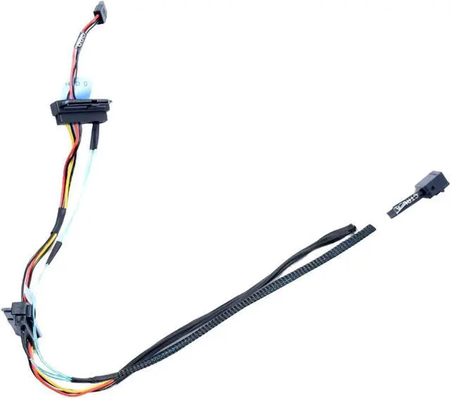 Alt view image 4 of 7 - Dell PowerEdge R240 Server SAS line 1 to 2 Non Hot Swap RAID Card Cable R04MH