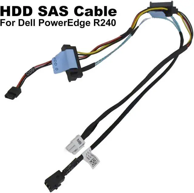 Alt view image 2 of 7 - Dell PowerEdge R240 Server SAS line 1 to 2 Non Hot Swap RAID Card Cable R04MH