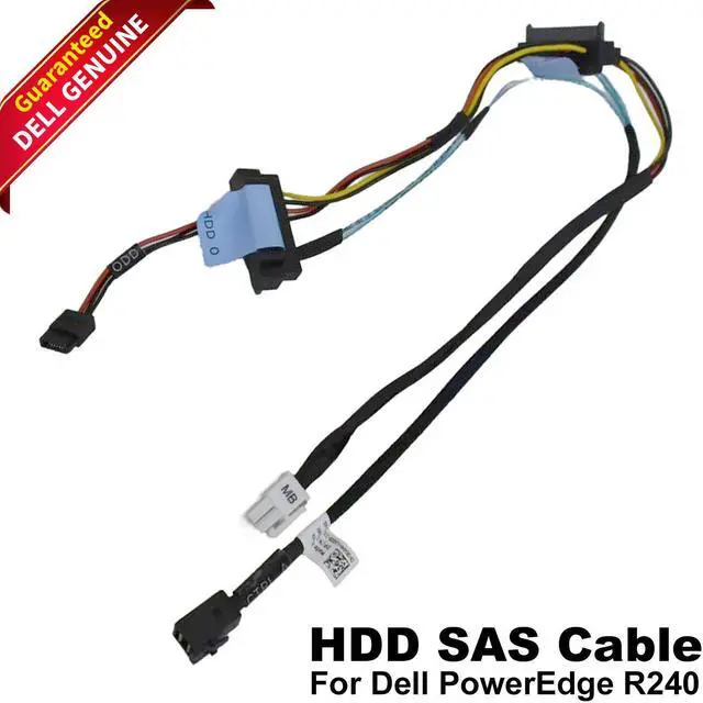 Main image of Dell PowerEdge R240 Server SAS line 1 to 2 Non Hot Swap RAID Card Cable R04MH