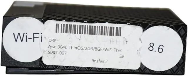 Alt view image 3 of 8 - Dell Wyse 3040 WiFi ThinOS 8.6 2GB RAM 8GB SSD Intel Atom X5-Z8350 1.44GHz 3YX35