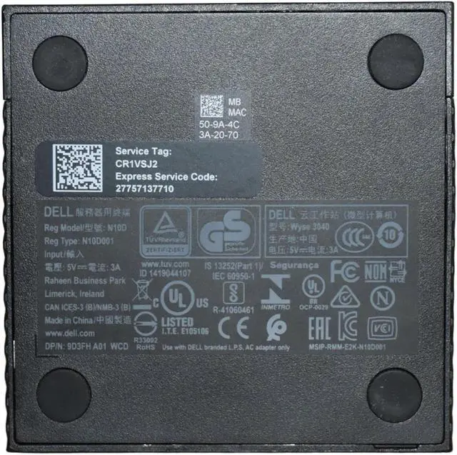 Alt view image 5 of 8 - Dell Wyse 3040 WiFi ThinOS 8.6 2GB RAM 8GB SSD Intel Atom X5-Z8350 1.44GHz 3YX35