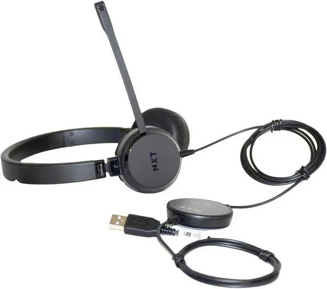 Alt view image 7 of 7 - NXT Technologies UC-2000 Noise-Canceling Stereo Computer Headset, Over-The-Head, Black (NX55445)