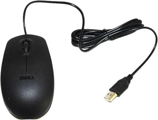 Alt view image 3 of 6 - Dell Optical USB MS111-L Scroll Wheel Mouse - Black (9RRC7, 356WK, 11D3V, 5Y2RG)
