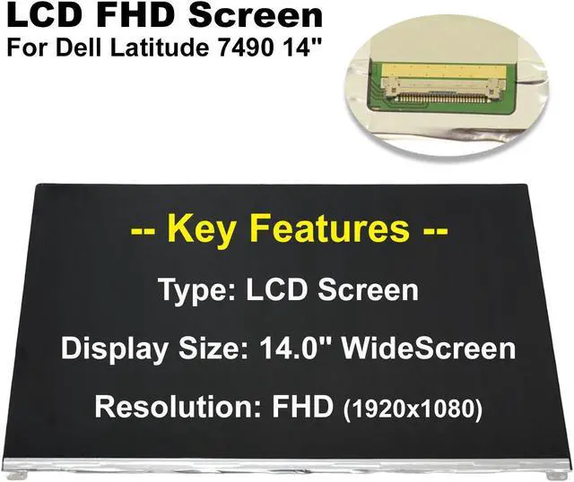 Alt view image 3 of 5 - Dell OEM Latitude 7490 14" FHD LCD LED Widescreen SLP Low Power 4VTXP