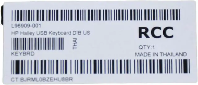 Alt view image 3 of 7 - HP Smart 320K Slim Wired QWERTY Keyboard 108 Keys L96909-001 (LOT OF 10)