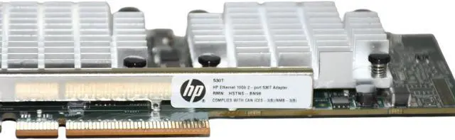 Alt view image 4 of 7 - HP 530T 10Gb 2-Port PCI Ethernet Adapter 656596-B21 Low-Profile PCIe Card