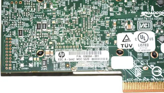 Alt view image 5 of 7 - HP 530T 10Gb 2-Port PCI Ethernet Adapter 656596-B21 Low-Profile PCIe Card