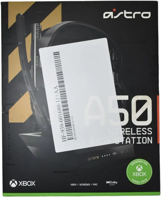 Alt view image 4 of 7 - ASTRO A50 Wireless Gaming Headset (4th Gen) + Base Station Xbox/PC Black Gold