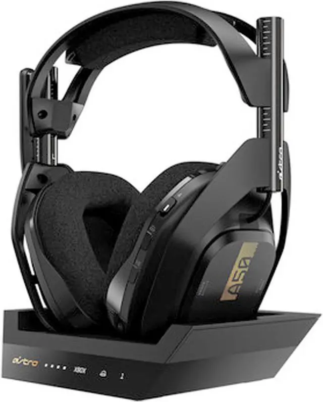 Alt view image 3 of 7 - ASTRO A50 Wireless Gaming Headset (4th Gen) + Base Station Xbox/PC Black Gold