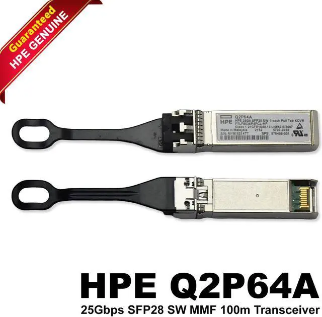 Main image of HPE 25Gbps SFP28 Module Q2P64A 100m MMF 850nm Low Power & Hot-Pluggable