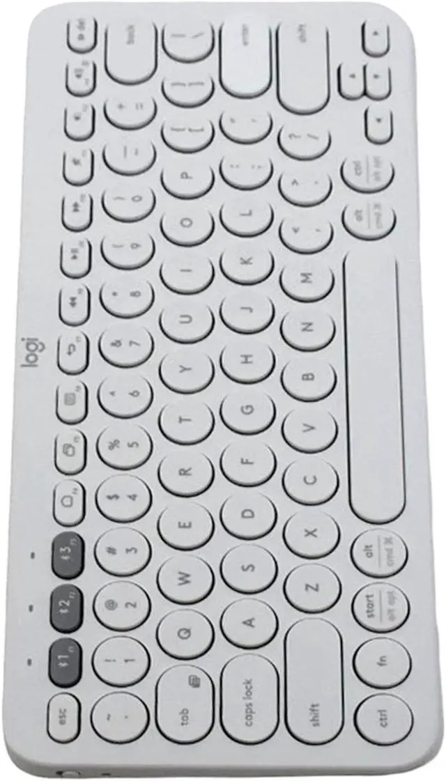 Alt view image 4 of 7 - Logitech K380 Wireless Multi-Device Bluetooth Keyboard, 79-Key QWERTY, Off White
