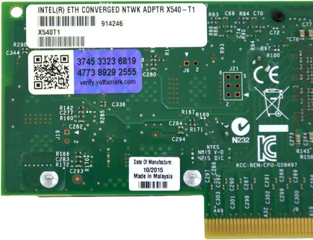 CPU intel X540-T1 Intel X540-T1 10 Gigabit Ethernet Converged Network Adapter