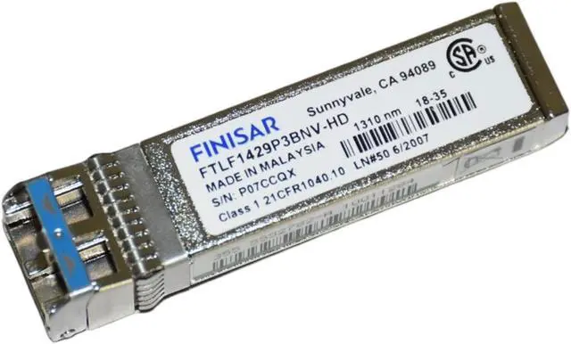 Alt view image 4 of 7 - Finisar FTLF1429P3BNV-HD SFP+ 1310nm 10km 16 Gbps Optical Transceiver