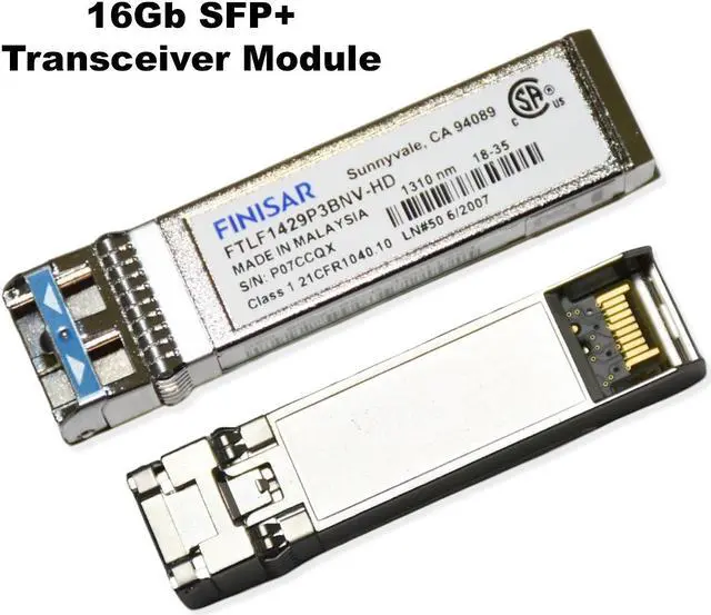 Alt view image 2 of 7 - Finisar FTLF1429P3BNV-HD SFP+ 1310nm 10km 16 Gbps Optical Transceiver