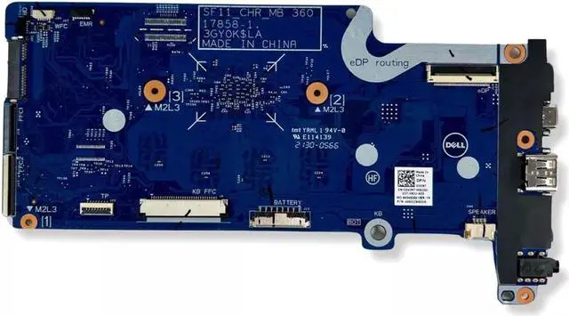 Alt view image 4 of 6 - Dell Chromebook 11 5190 2-in-1 Motherboard NJ8XT  Intel Celeron N3450, 4GB RAM