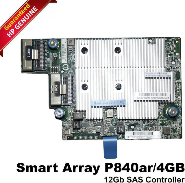 Alt view image 4 of 10 - HPE Smart Array P840AR PCIe 3.0 x8 2GB FBWC RAID Controller Card 813586-001