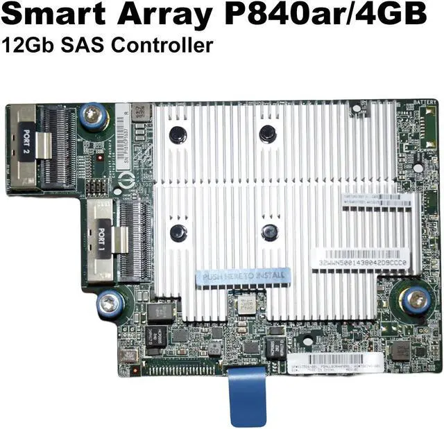 Alt view image 5 of 10 - HPE Smart Array P840AR PCIe 3.0 x8 2GB FBWC RAID Controller Card 813586-001