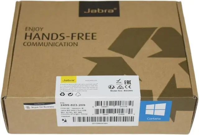 Alt view image 6 of 7 - Jabra Biz 2400 II Duo USB Headset - Wired Headband Style, Black, Noise Cancellation, Computer Hardware Accessory - Model 2499-823-209 Q711374