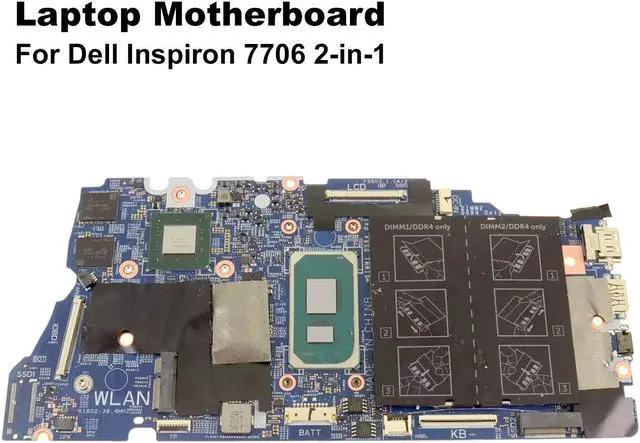 Alt view image 2 of 7 - Dell P47D9 Inspiron 7706 2-in-1 Hellcat 17 Tgl Mb 8l 19829-1 Laptop Motherboard With Intel Core i7-1165G7 - NVIDIA GeForce MX350 Graphics - Dual-channel DDR4 Compatible