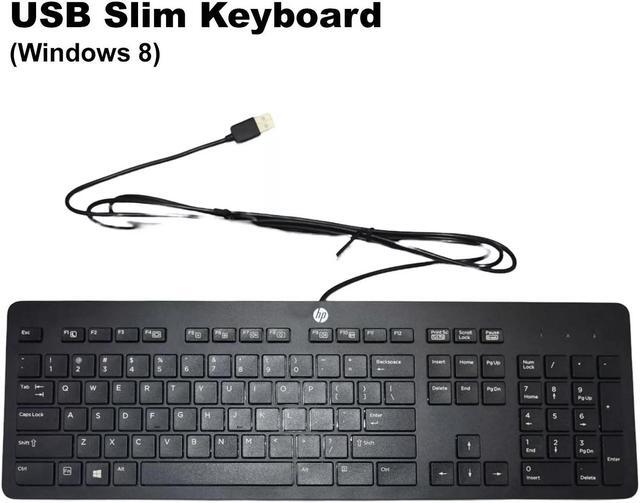 Alt view image 3 of 5 - HP USB  Keyboard Slim Business