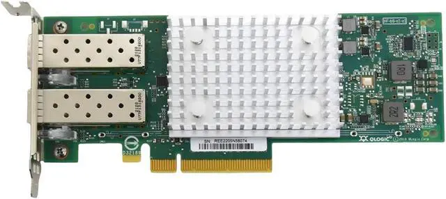 Alt view image 3 of 5 - Dell QLogic Fast LINQ 41112 10Gb SFP+ Dual Port PCIe NIC LP Ethernet Card 807N9