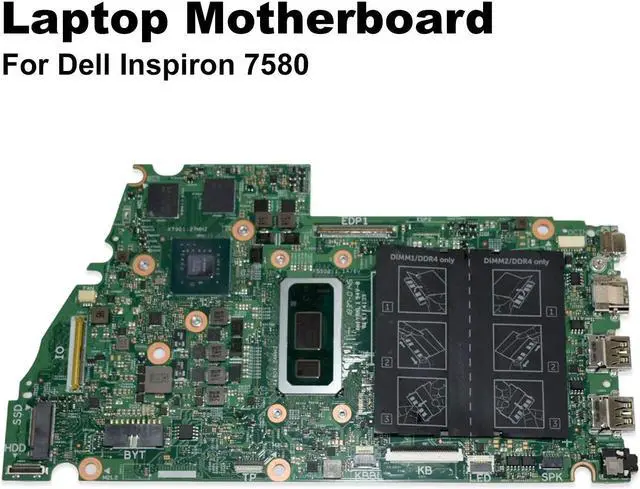 Main image of Dell Inspiron 7580 Laptop Motherboard Intel Core i7-8565U 2GB Assembly 5GC1K