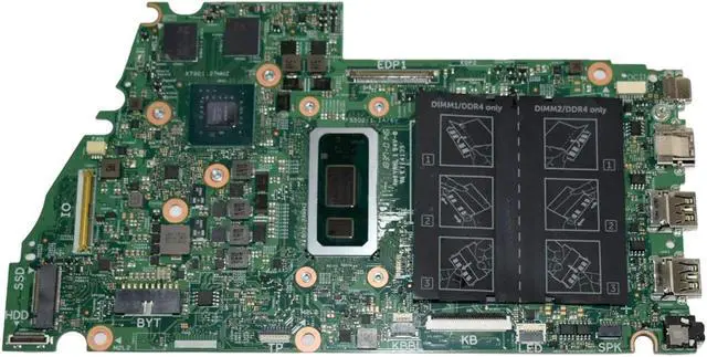 Alt view image 3 of 5 - Dell Inspiron 7580 Laptop Motherboard Intel Core i7-8565U 2GB Assembly 5GC1K