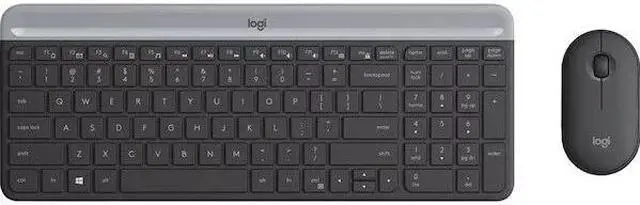 Alt view image 3 of 7 - Logitech - MK470 Full-size Wireless Scissor Keyboard and Mouse Bundle for Windows with Quiet clicks - Black/Gray (920-009437)
